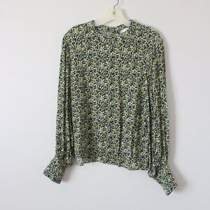 H&M Floral Puff Sleeve Blouse